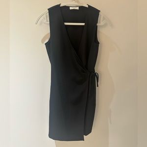 Aritzia | Babaton Sigge Wrap-Front Romper Rare Black